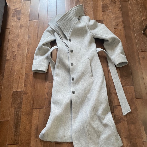 Aritzia Barton Conan grey wool long coar - Picture 5 of 7